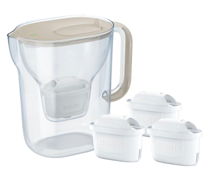 Dzbanek filtrujący do wody Brita Dzbanek Essential XL piaskowy + 3 wkłady filtrujące MAXTRAPR
